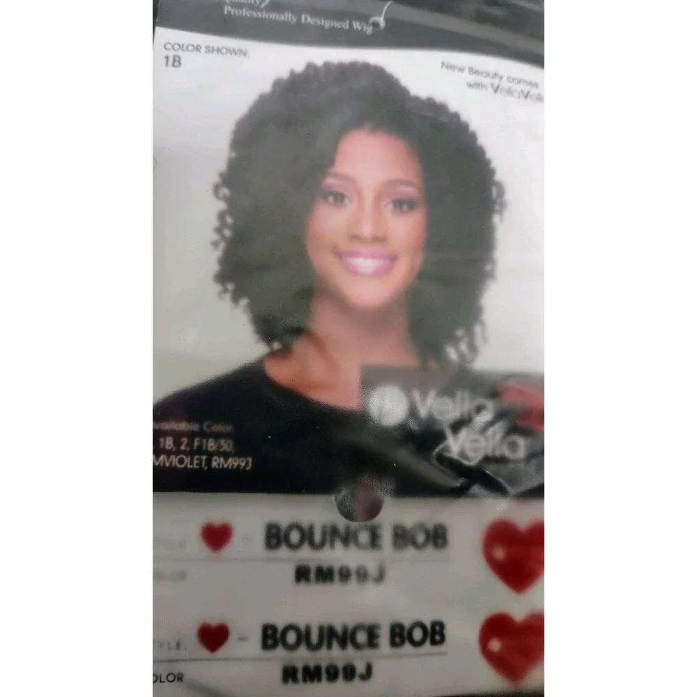 Vivica A. Fox Bounce Bob Wig RM99J | New in Package |‎ Burgundy Black Curly Bob